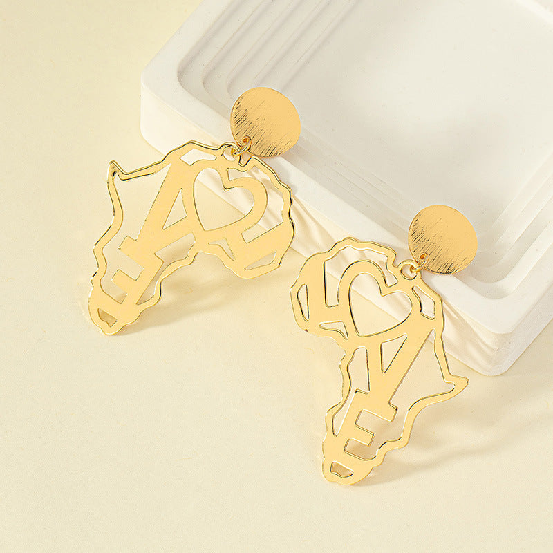 Portrait Metal Vintage Earrings