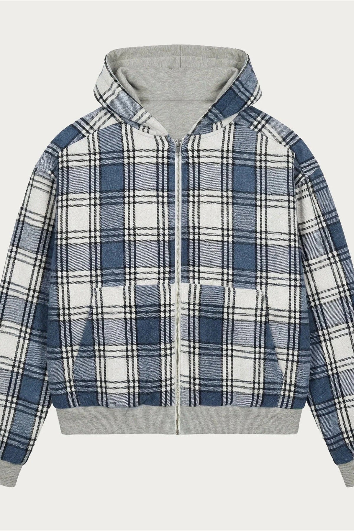 Plaid Zip Hoodie