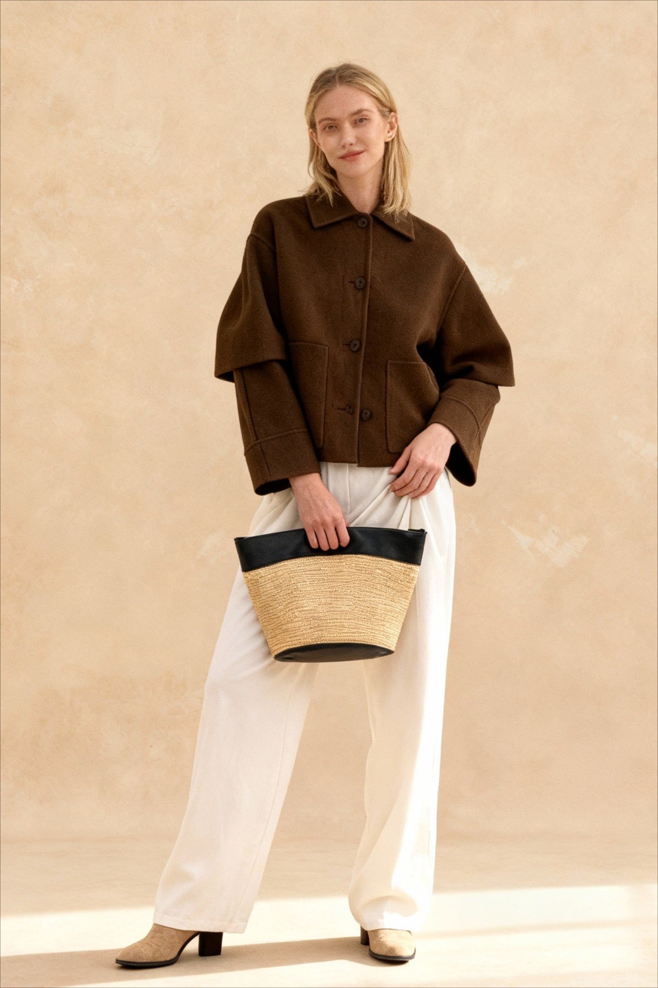 Elegant Casual Stylish Chic Long Sleeves Wool Blends Jacket