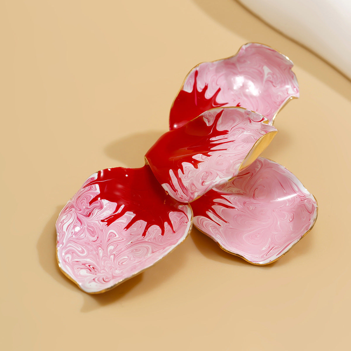 Ombre Printed Flower Earrings