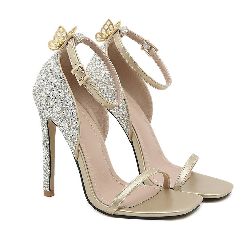 3D Butterfly Decor High Heels