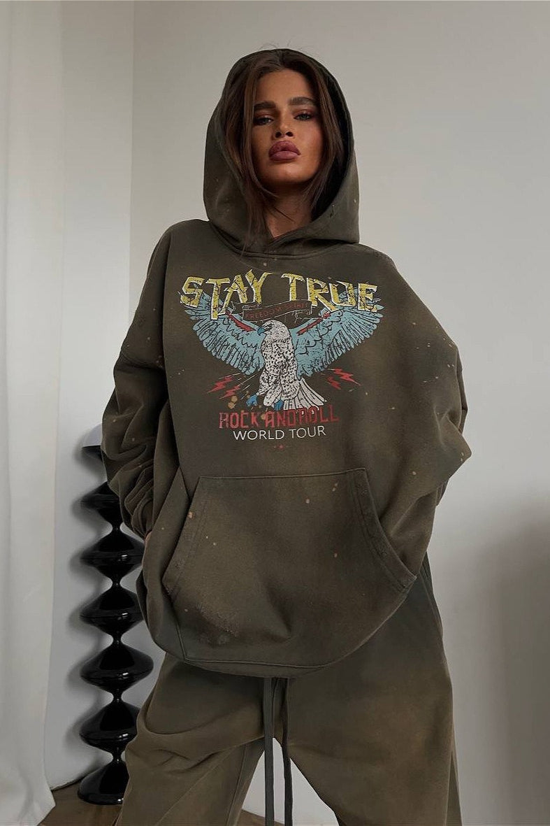 Streetwear Hoodie Two Piece Pants Set