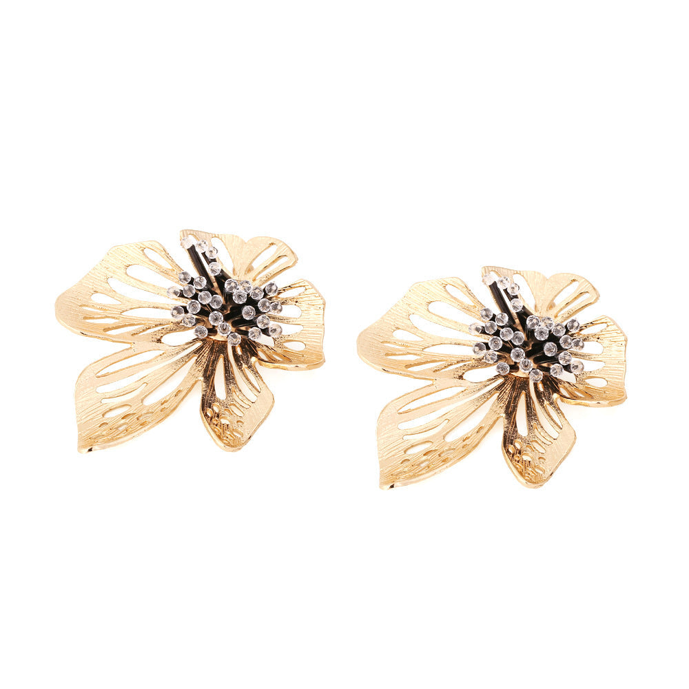 Metal Flower Earrings