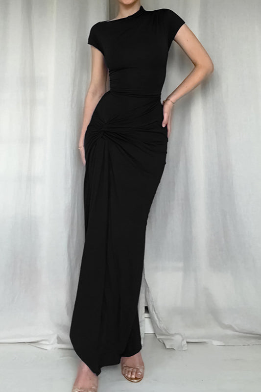 Twist Front Bodycon Maxi Dress