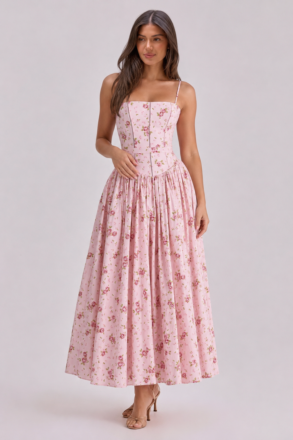 Chiffon High Neck Bubble Hem Tiered Mini Dress