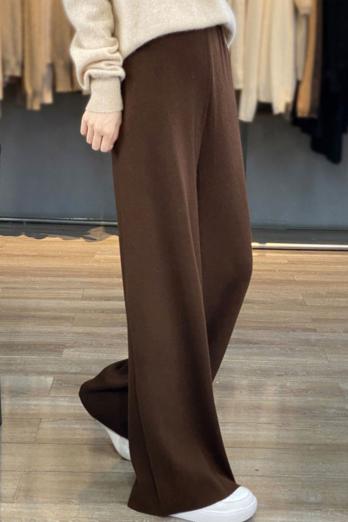 Worsted Wool Draped Knit Pants