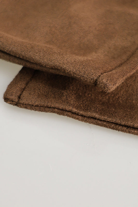 Elegant Vintage Brown Belted Long Coat for Timeless Style