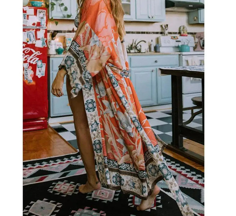 Bohemian Printed Bikini Cover Up