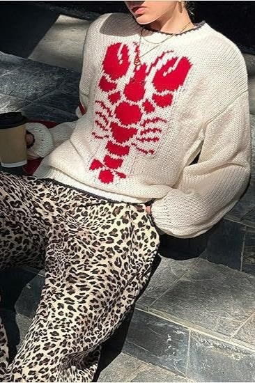 Casual Printed Pullover Sweater