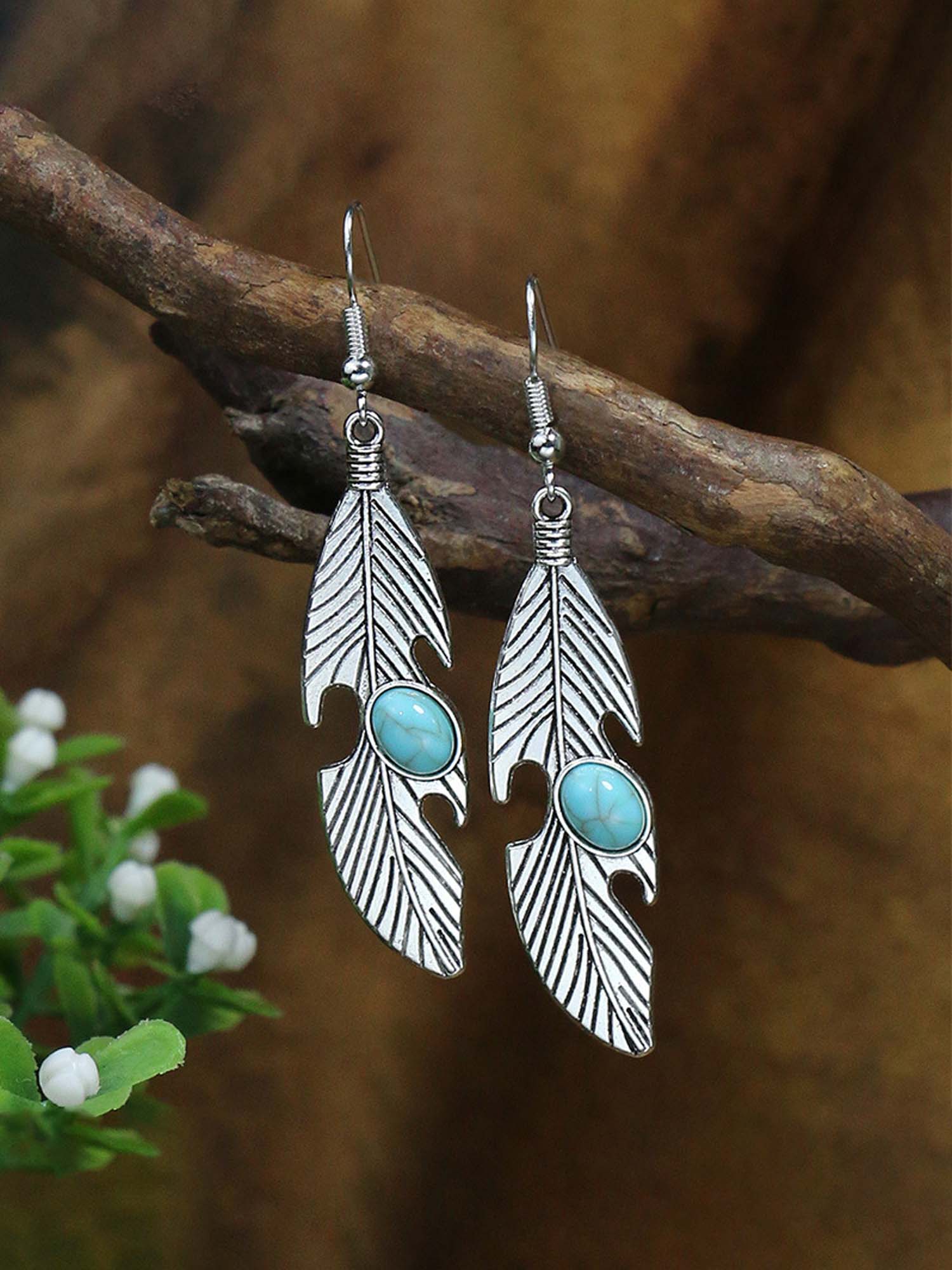 Western Turquoise Earrings - Fashionpara