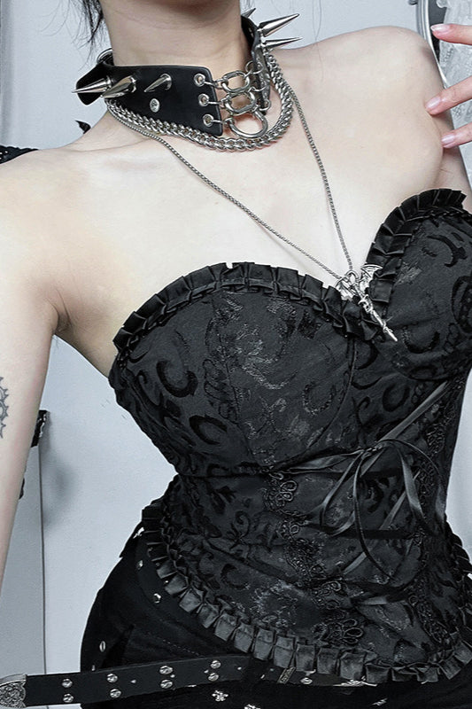 Slim Fit Gothic Tie Strap Corset