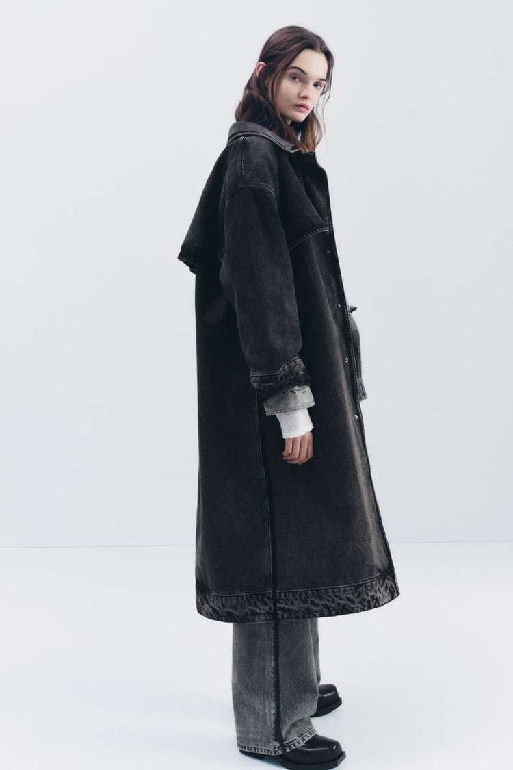 Dark Vintage Relaxed Denim Overcoat