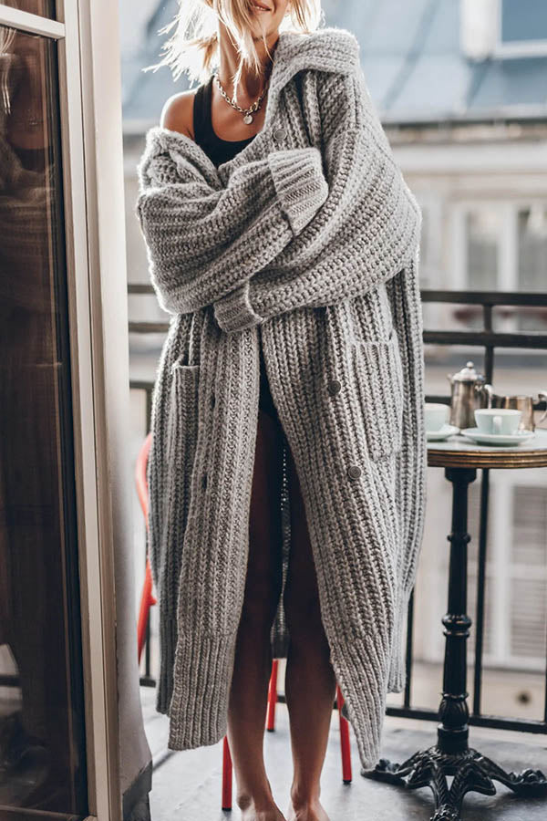 Lady Rin Oversized Midi Cardigan for Cozy Everyday Style