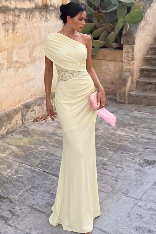 Lace Ruched Bodycon Dress