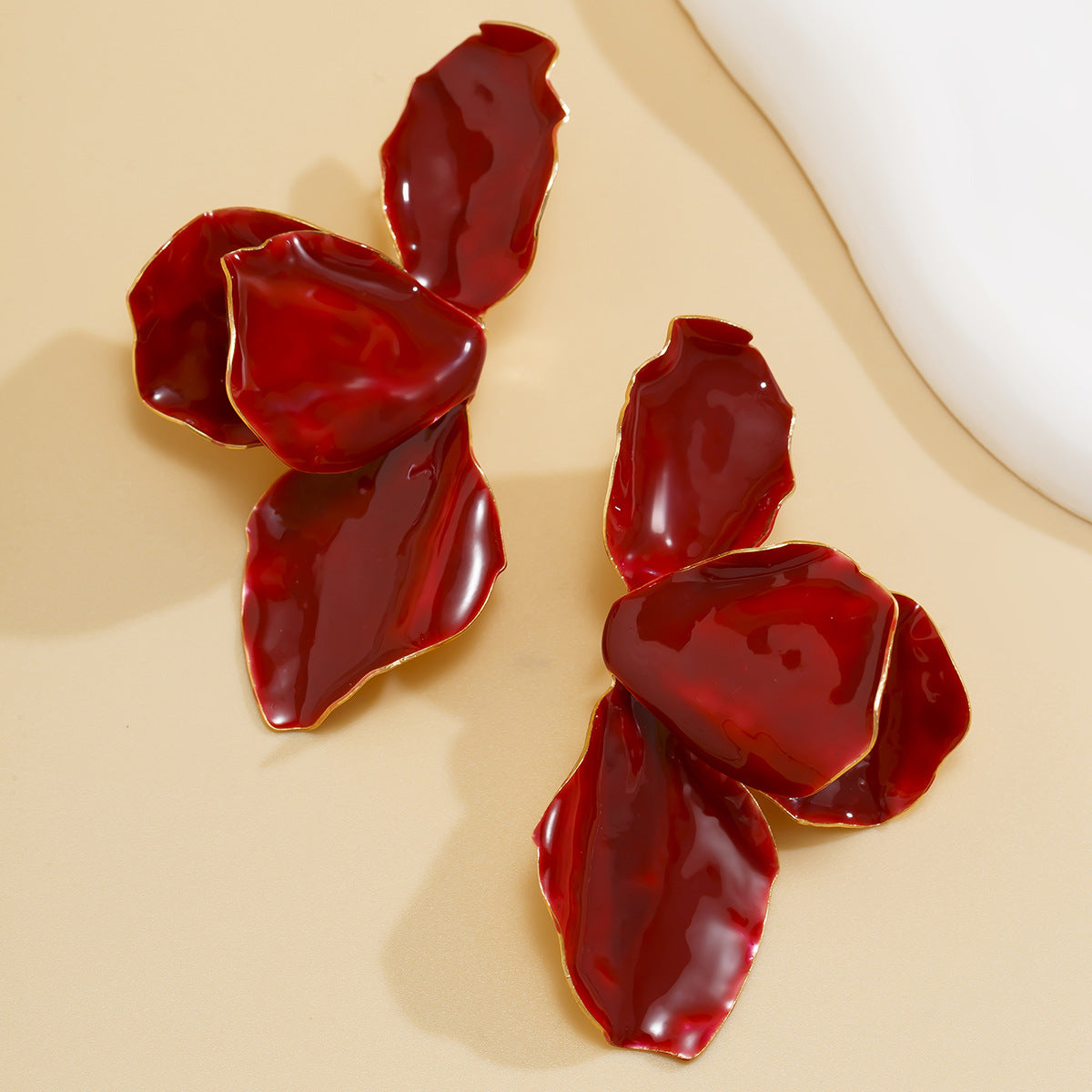 Ombre Printed Flower Earrings