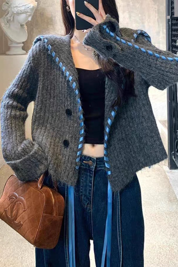 Handmade Knit Cardigan Sweater