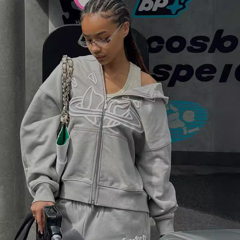 Y2k Star Print Street Hoodie