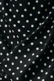 Polka Dot Strapless Scarf-Neck Fit-and-Flare Dress