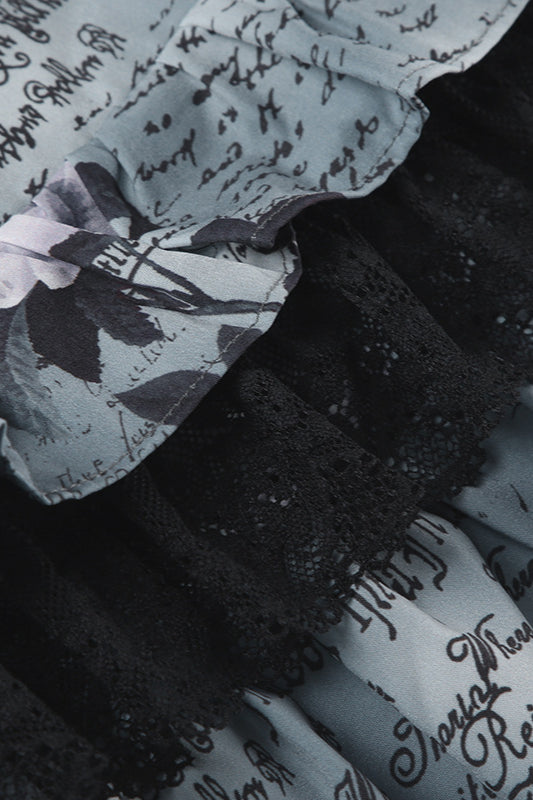 Gothic Lace Bow Mini Skirt