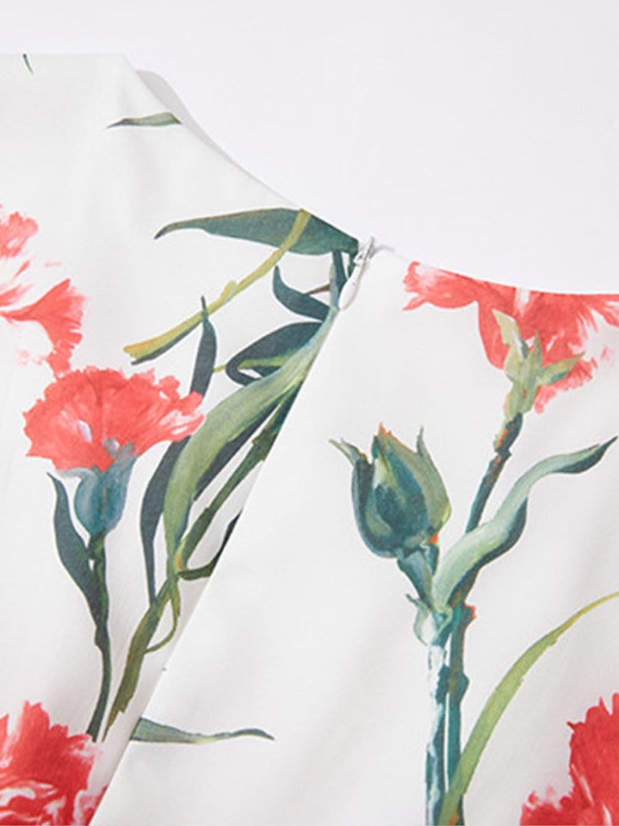 Flower Sleeveless Midi - Fashionpara