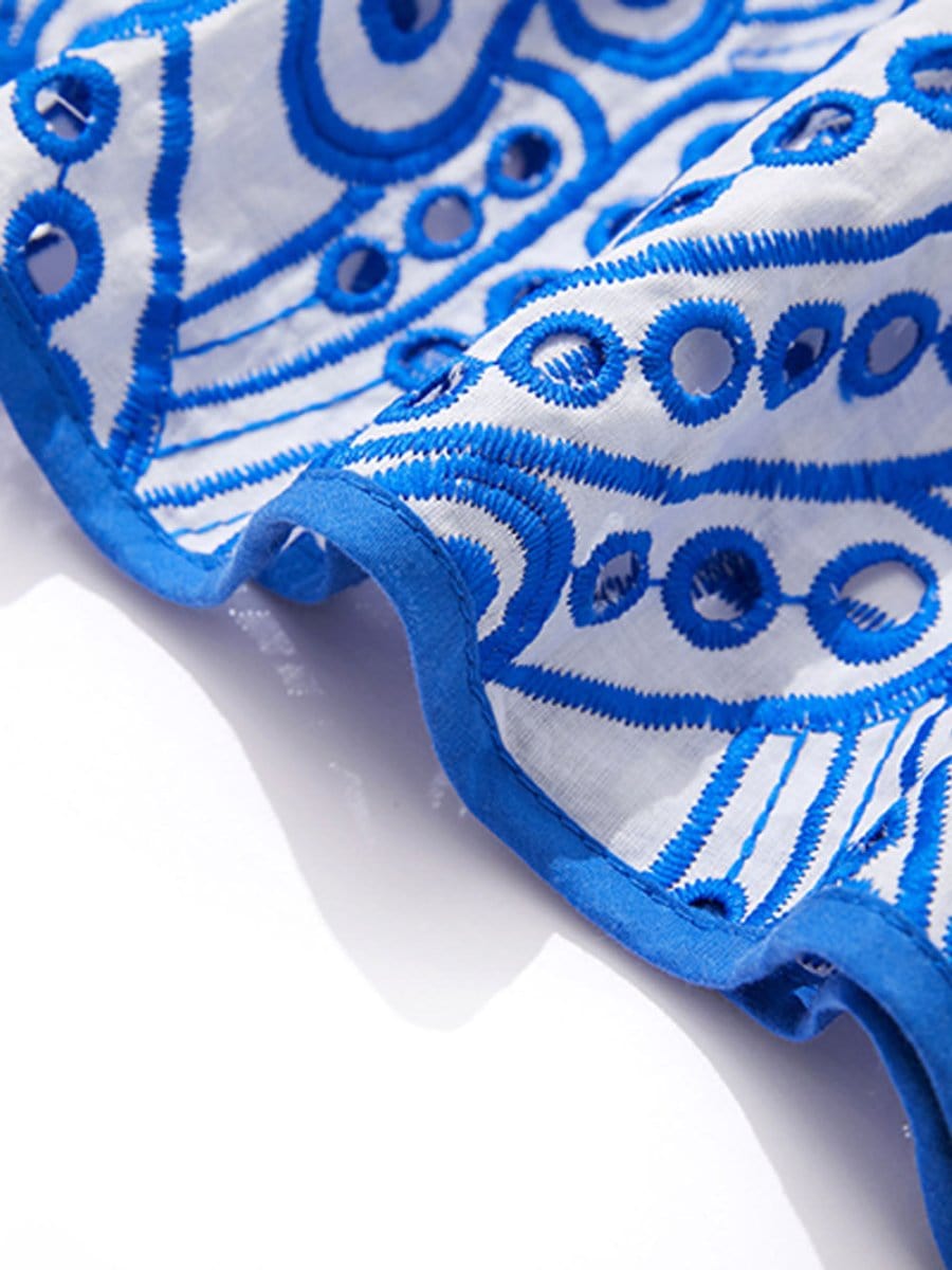 Hollow Out Ruffle - Fashionpara