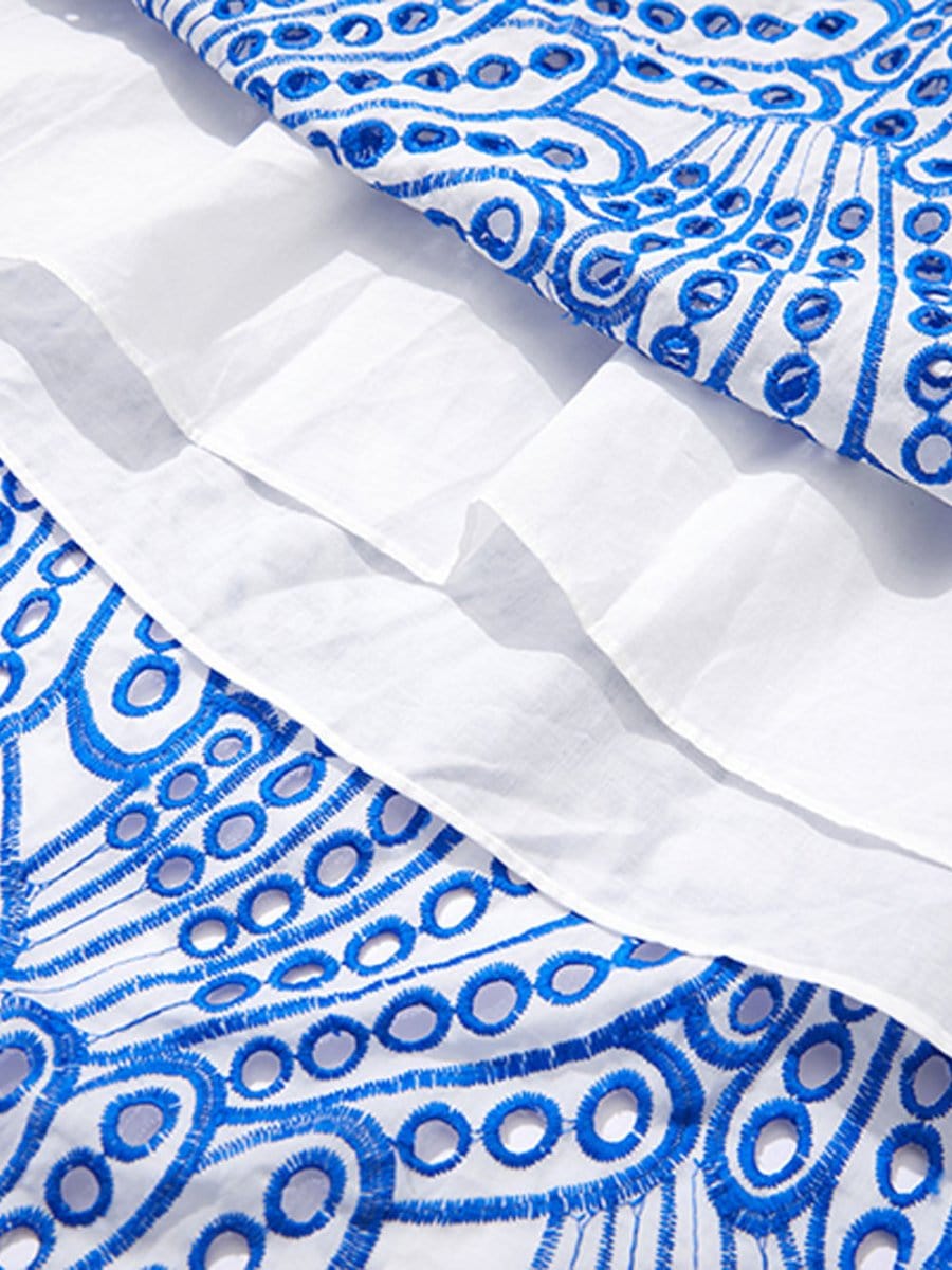 Hollow Out Ruffle - Fashionpara