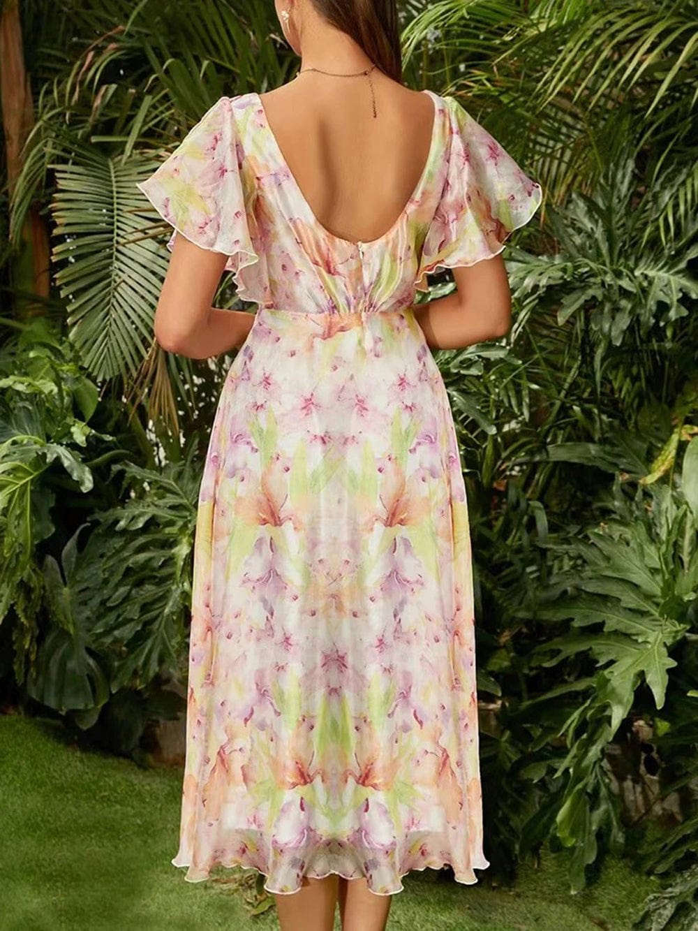 Butterfly Midi Dress - Fashionpara