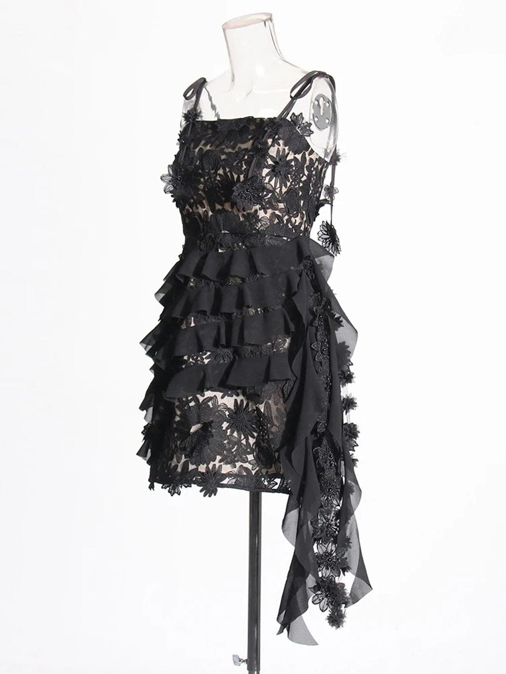 Appliques Sleeveless Mini - Fashionpara