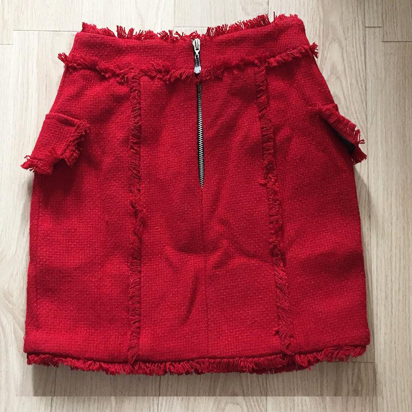 KittenAlarm - Daphne Tweed Solid Decor Skirt