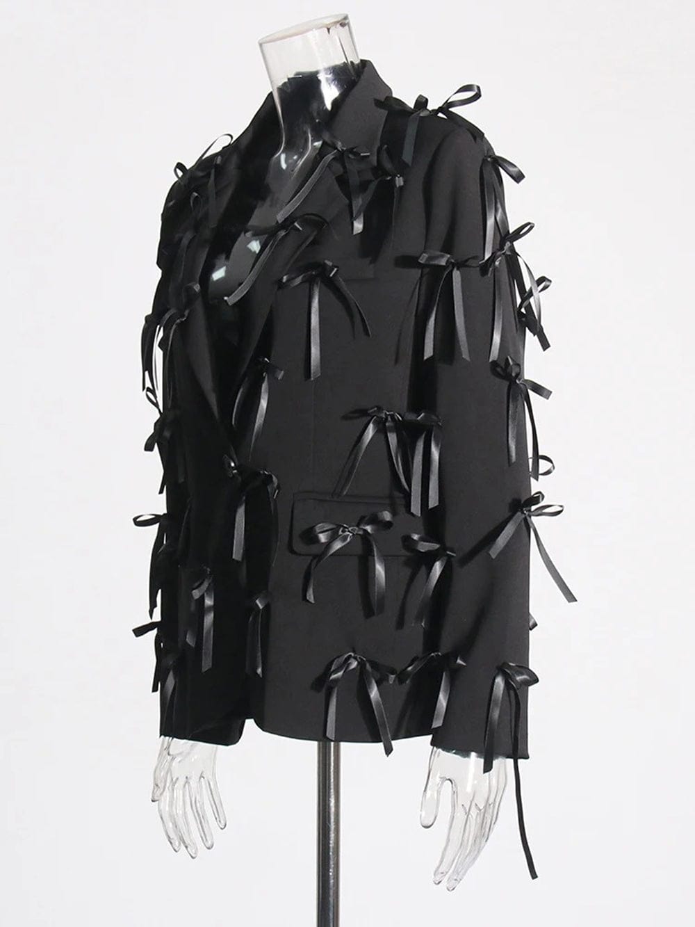 Bowknot Casual Blazer - Fashionpara