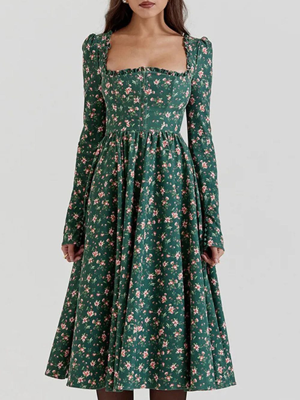Flower Waist Midi - Fashionpara