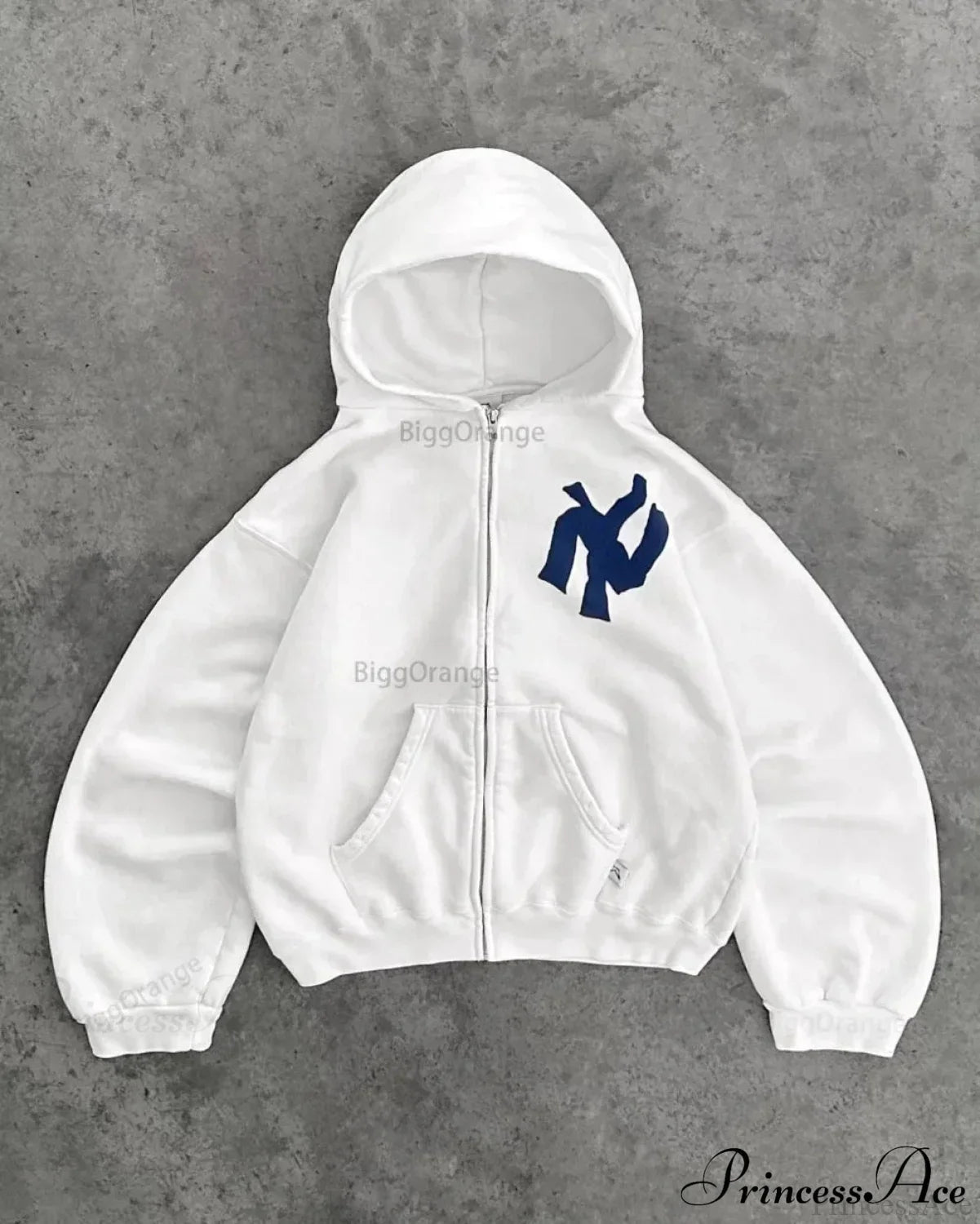 Dark Antique Large Design Hoodie White1 / M