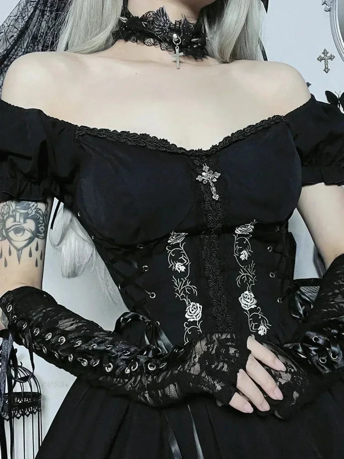 V-Neck Sleeveless Corset Bodycon Mini Dress in black - View 3
