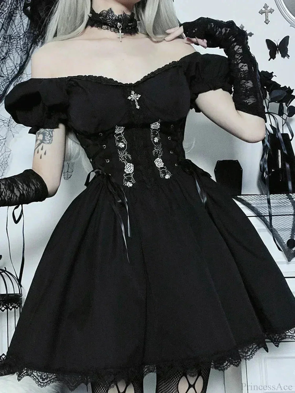 V-Neck Sleeveless Corset Bodycon Mini Dress in black - View 4