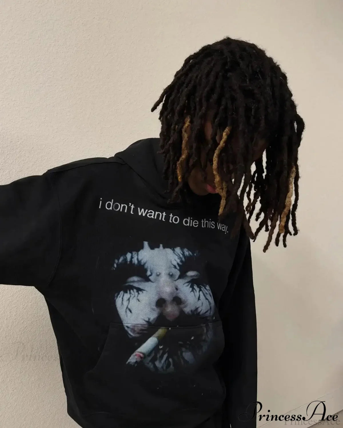 Dark Dirty Pictorial Print Hoodie