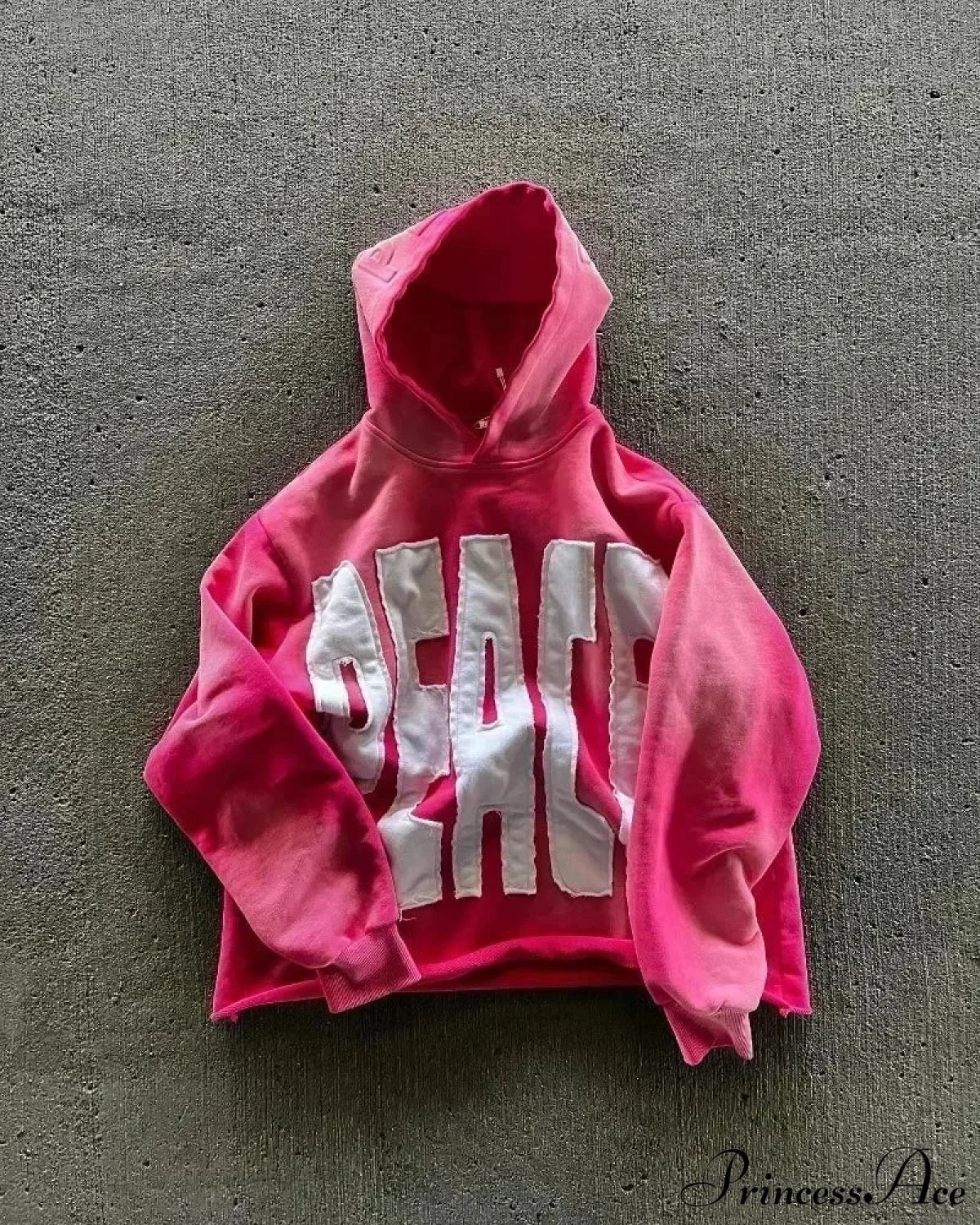 Dark Flash Diamond Patch Hoodie pink / M