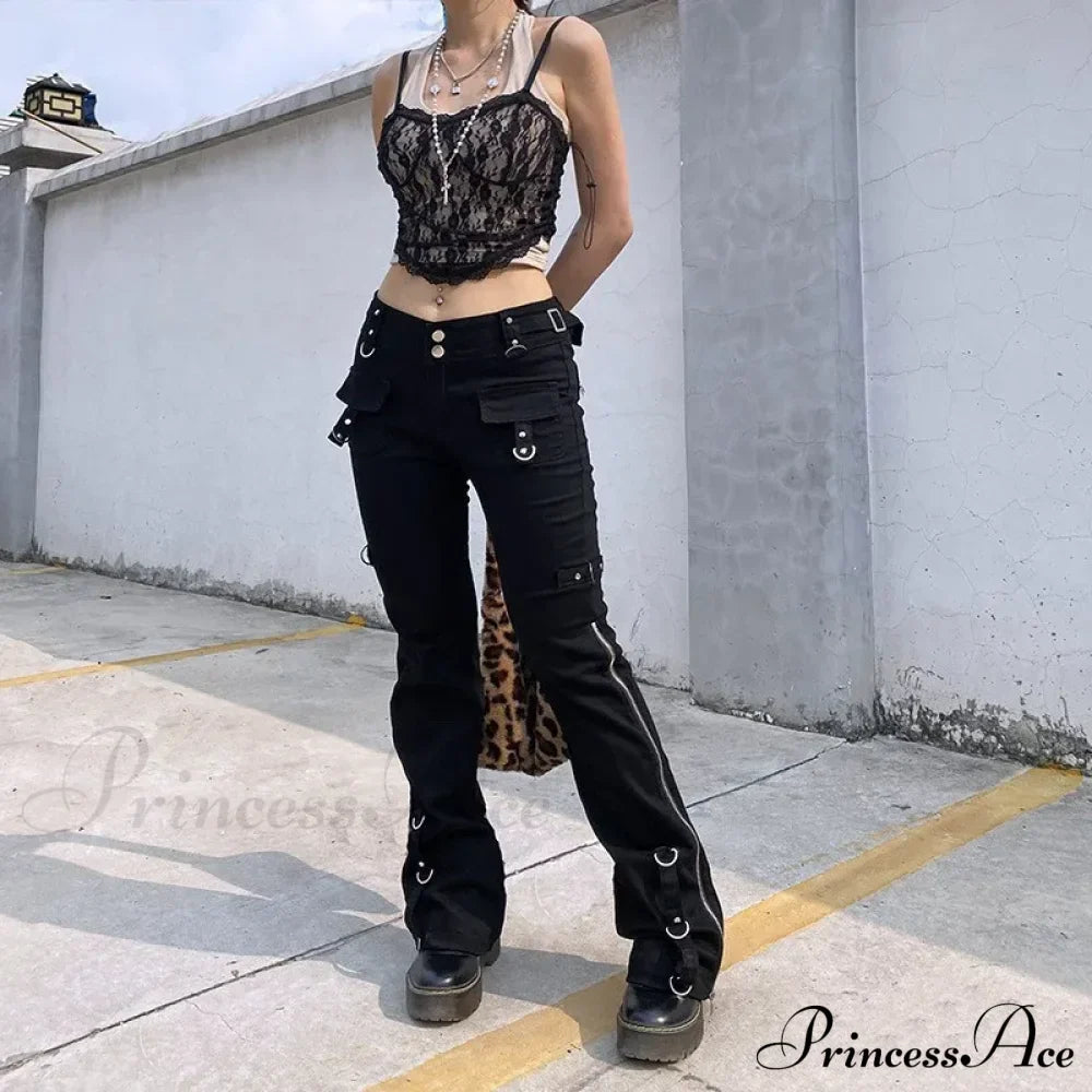 Dark Punk Y2K Halloween Pants