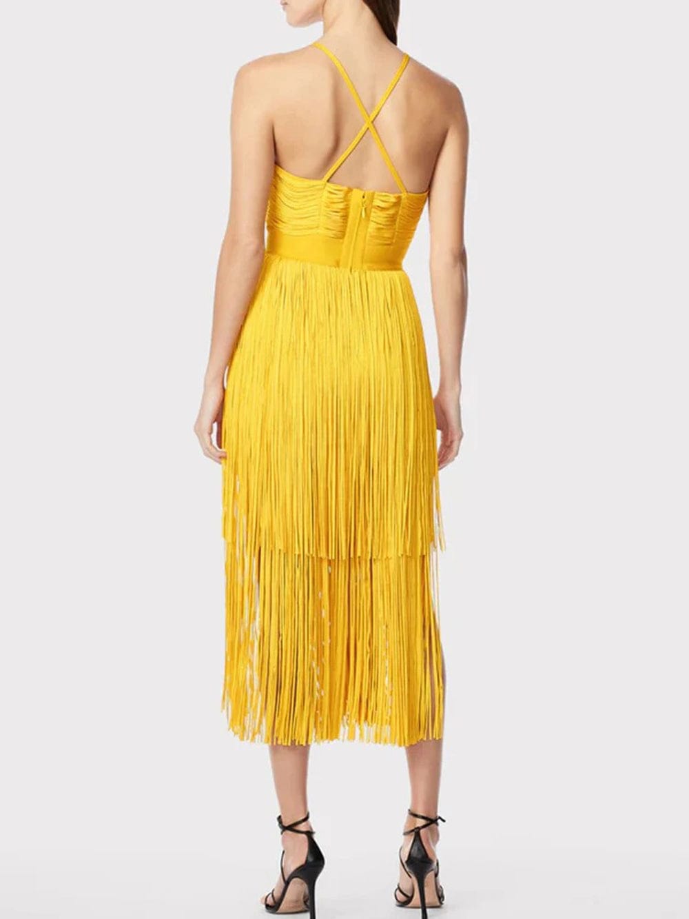 Sleeveless Tassel Slim - Fashionpara