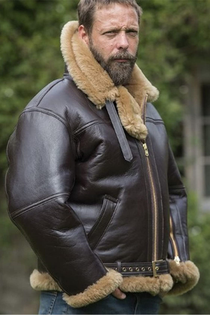 Men's Winter Fleece Coat Casual Military Bomber Jacket Stand Collar Cotton Cargo Outwear - Fashionpara