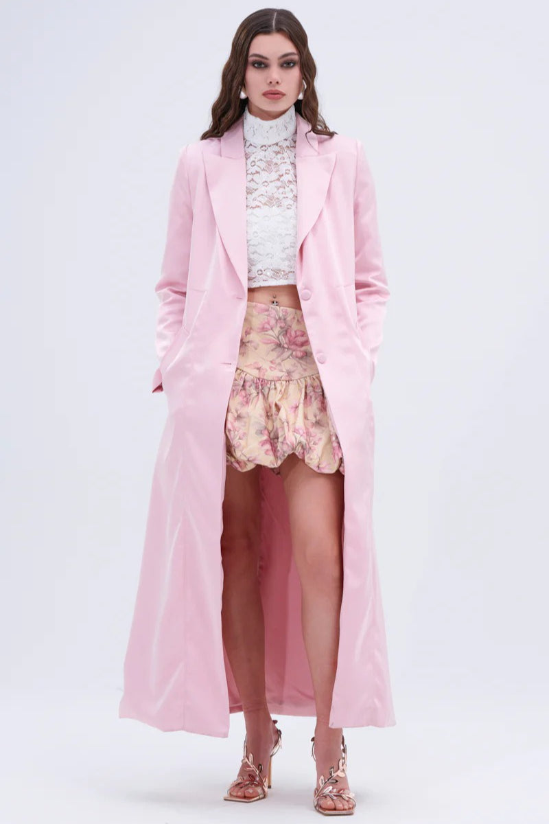 Elegant Knee-Length French Overcoat for Timeless Style