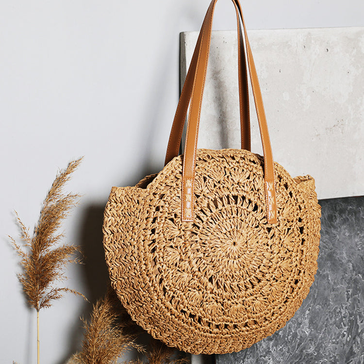 Flaxmaker One Shoulder Straw Bag