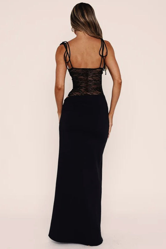 Lace Spaghetti Strap Maxi Dress - View 8