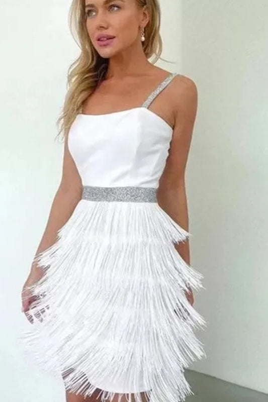 Tassel Low Cut Midi Dress