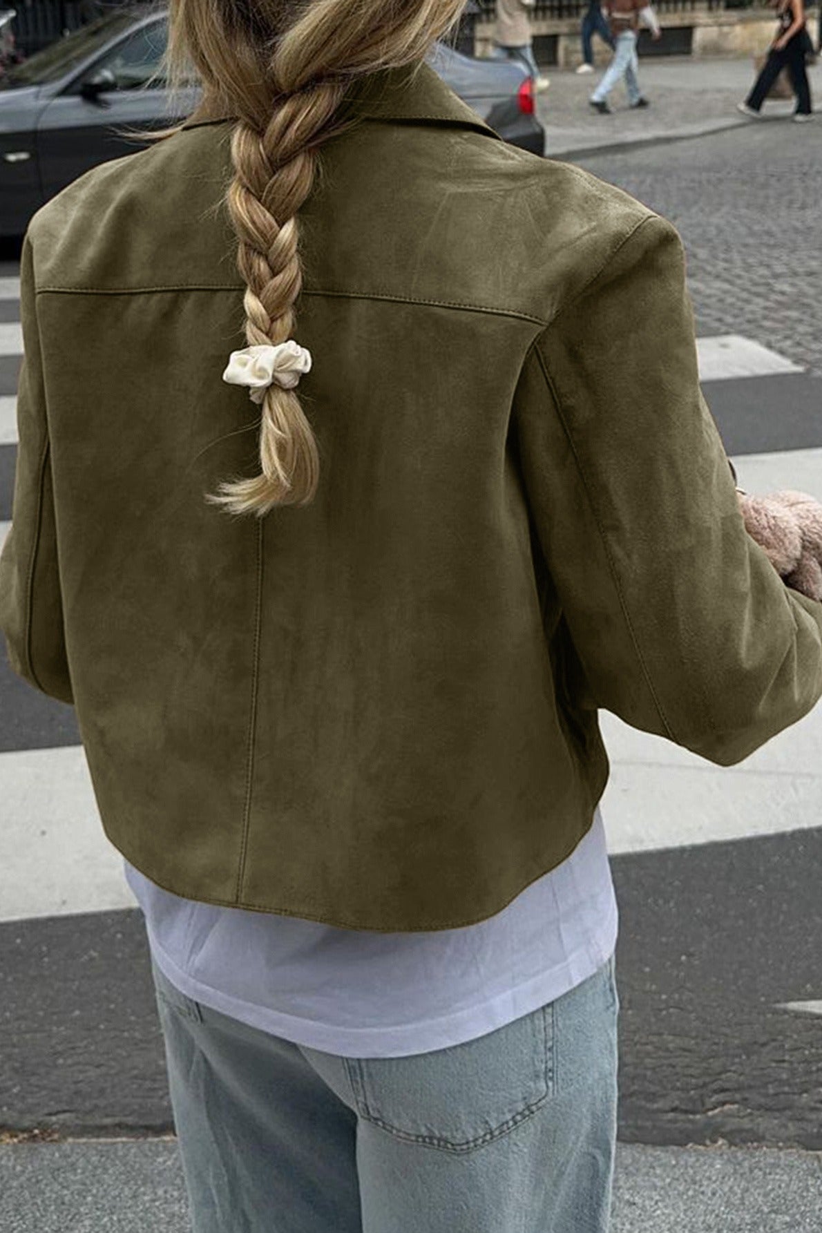 Commuter Solid Button Front Long Sleeve Coat - Fashionpara