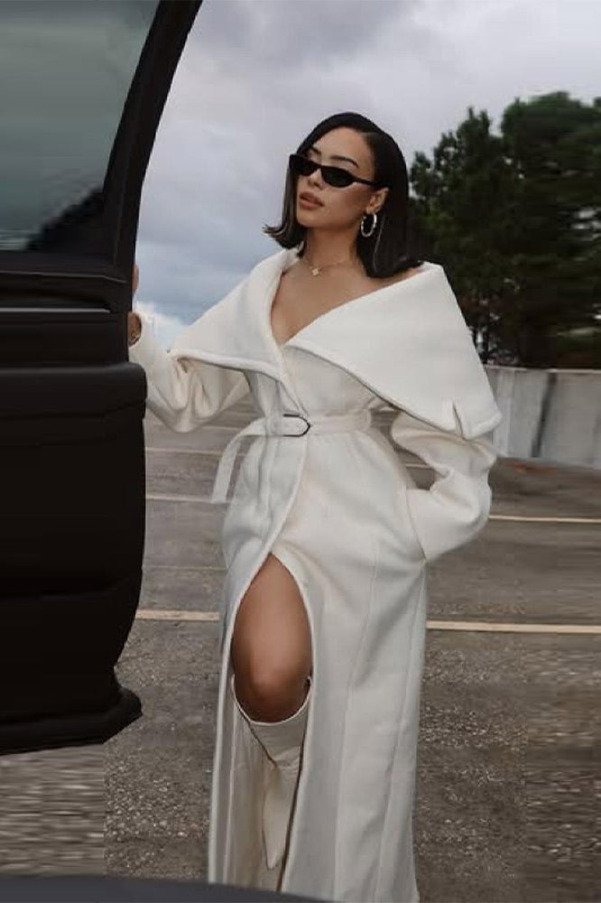 Elegant PrincessAce Wool Long Overcoat for Timeless Style