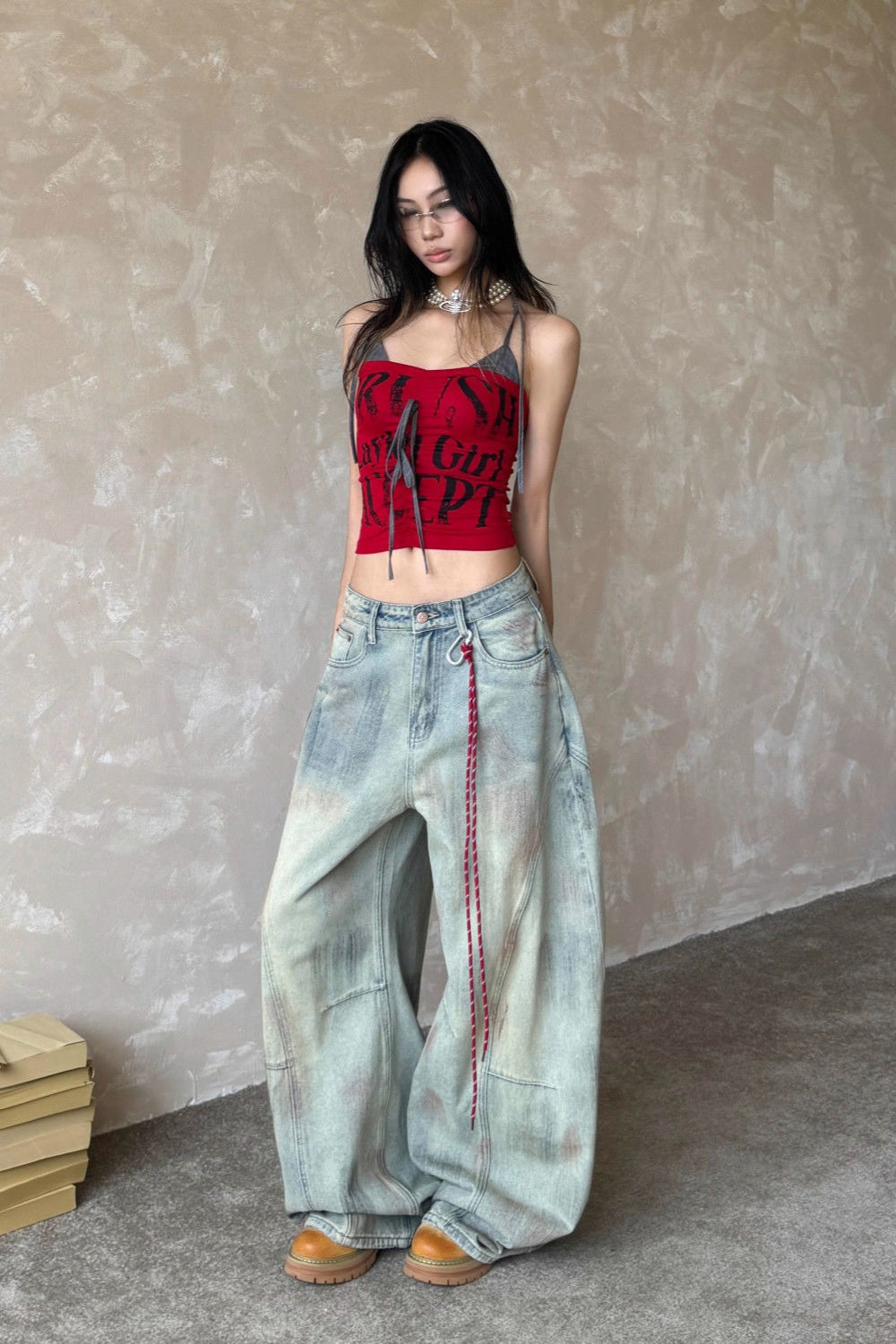 Y2K Light Blue Baggy Denim Jeans