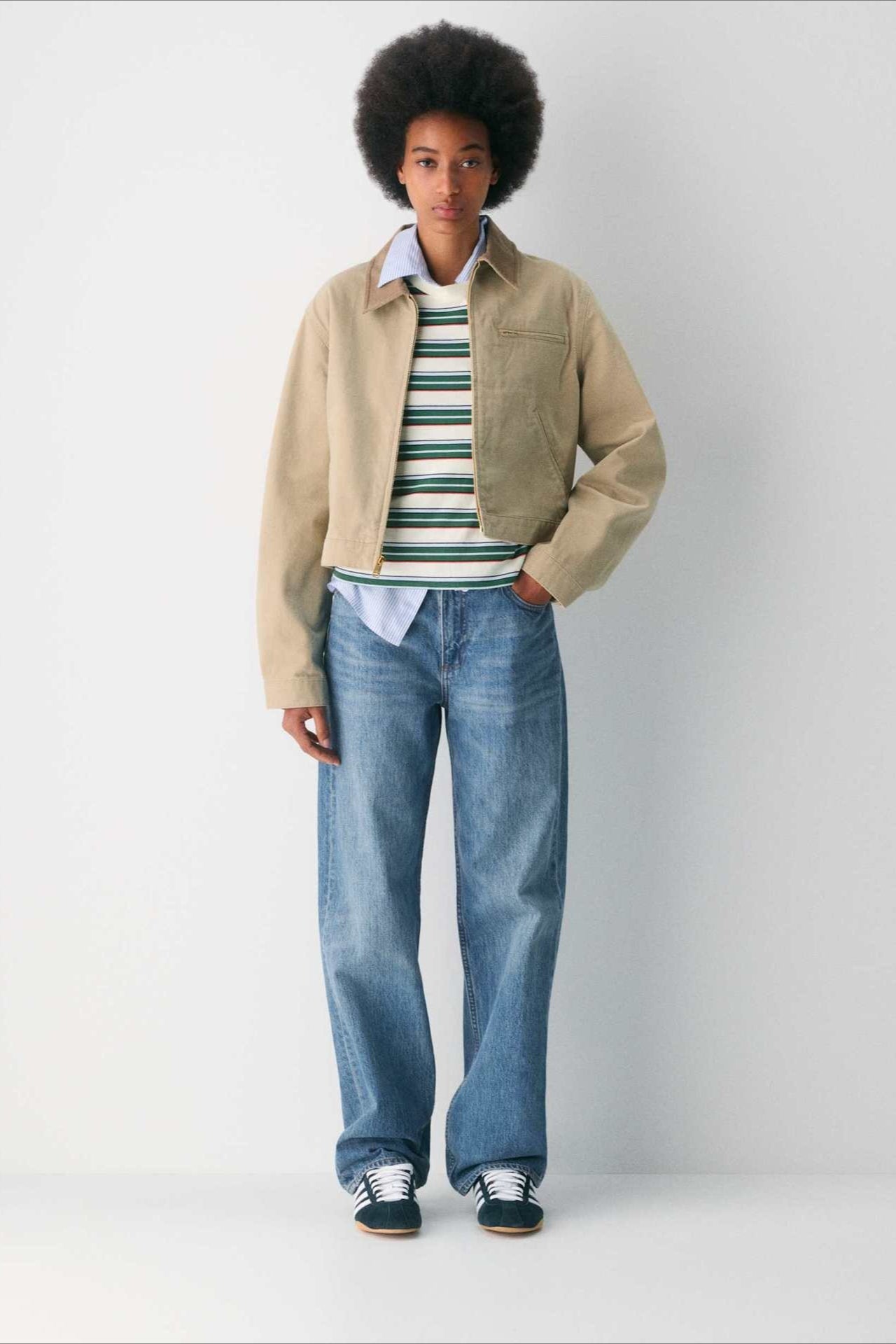 American Vintage Utility Cropped Coat - Fashionpara