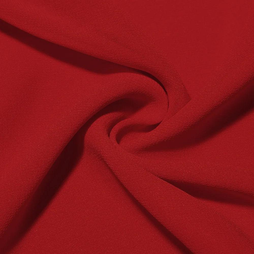 Chiffon Ruffle Sweetheart Strappy High Slit Midi Dress