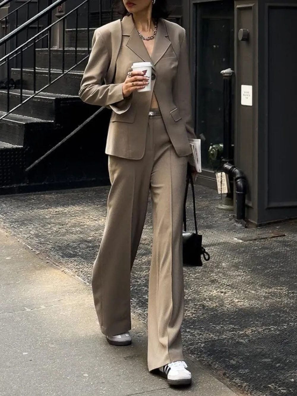 Sleeveless Blazer & - Fashionpara