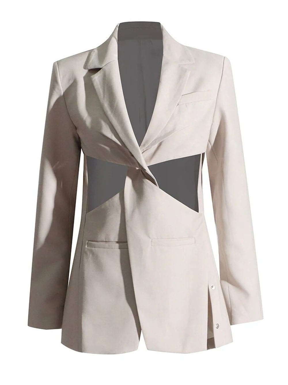 Hollow Out Blazer - Fashionpara